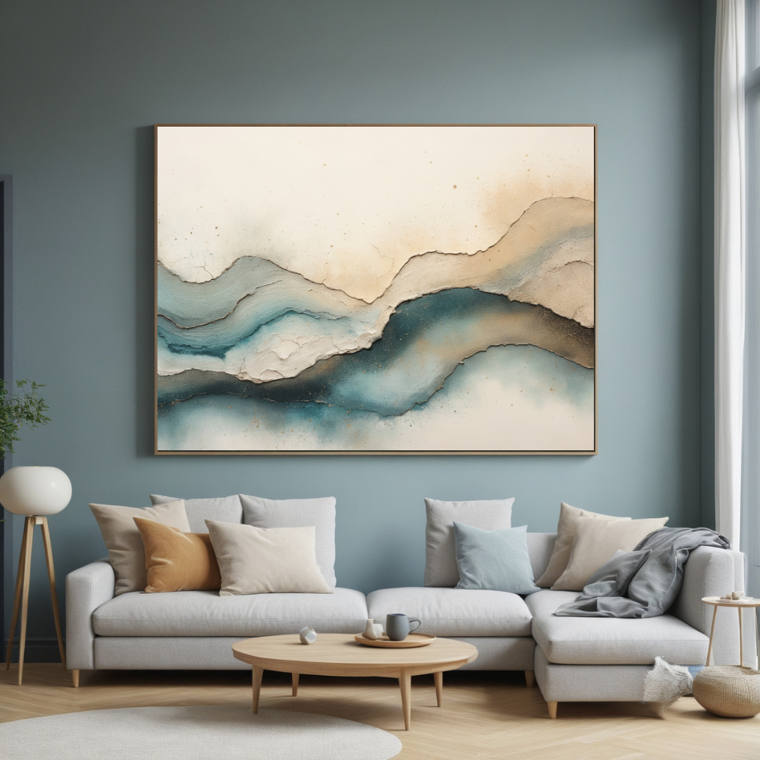 Modern Abstract Ocean Wave Wall Art