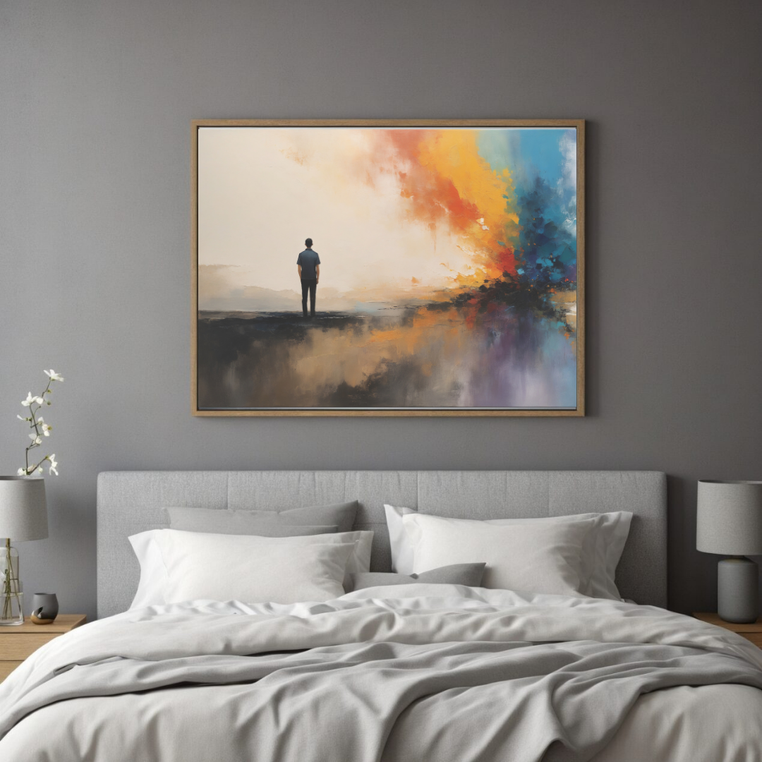 Abstract Emotional Wall Art | Large Colorful Canvas Painting