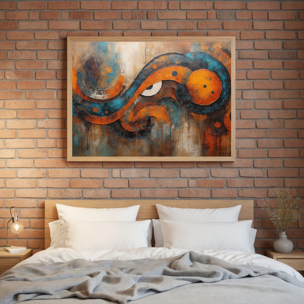 Bold Abstract Wall Art | Vibrant Wave Energy on Canvas