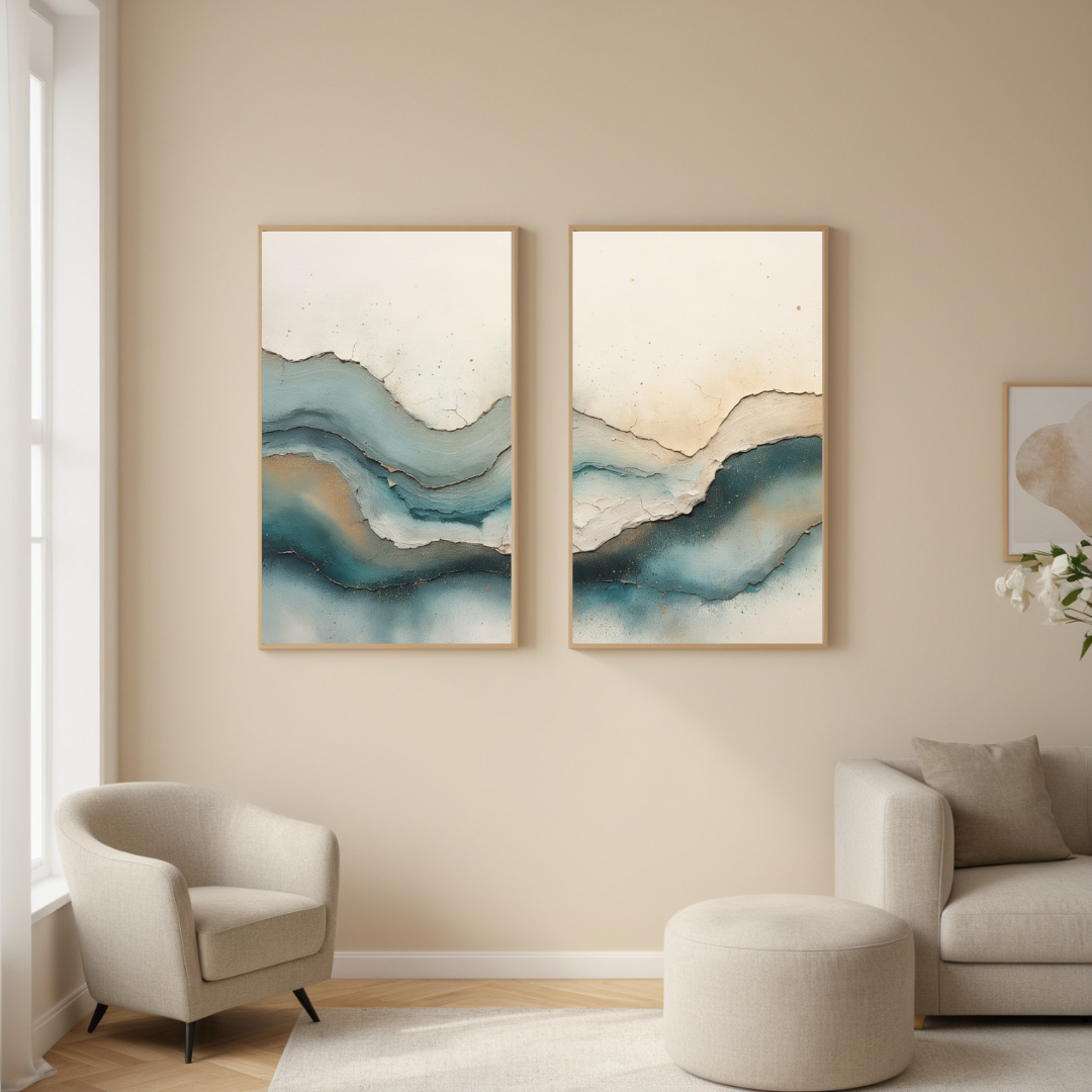 Modern Abstract Ocean Wave Wall Art
