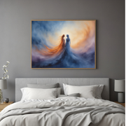 Abstract Dual Soul Wall Art | Emotional Canvas
