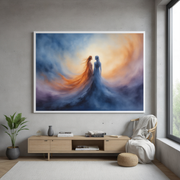 Abstract Dual Soul Wall Art | Emotional Canvas
