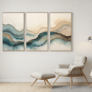 Modern Abstract Ocean Wave Wall Art