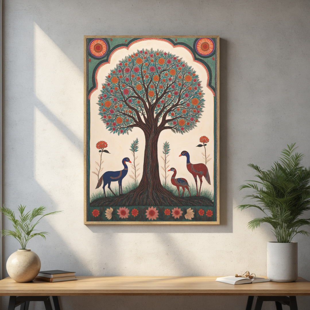 Regal Rajasthan | Traditional Indian Folk Art on Canvas