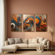 Bold Abstract Wall Art | Vibrant Wave Energy on Canvas