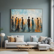 Empowered Essence | Afrocentric Minimalist Portrait on Canvas