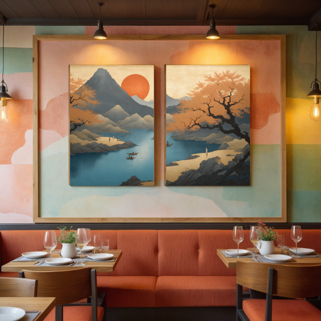 Japanese Landscape Wall Art | Serene Nature Canvas