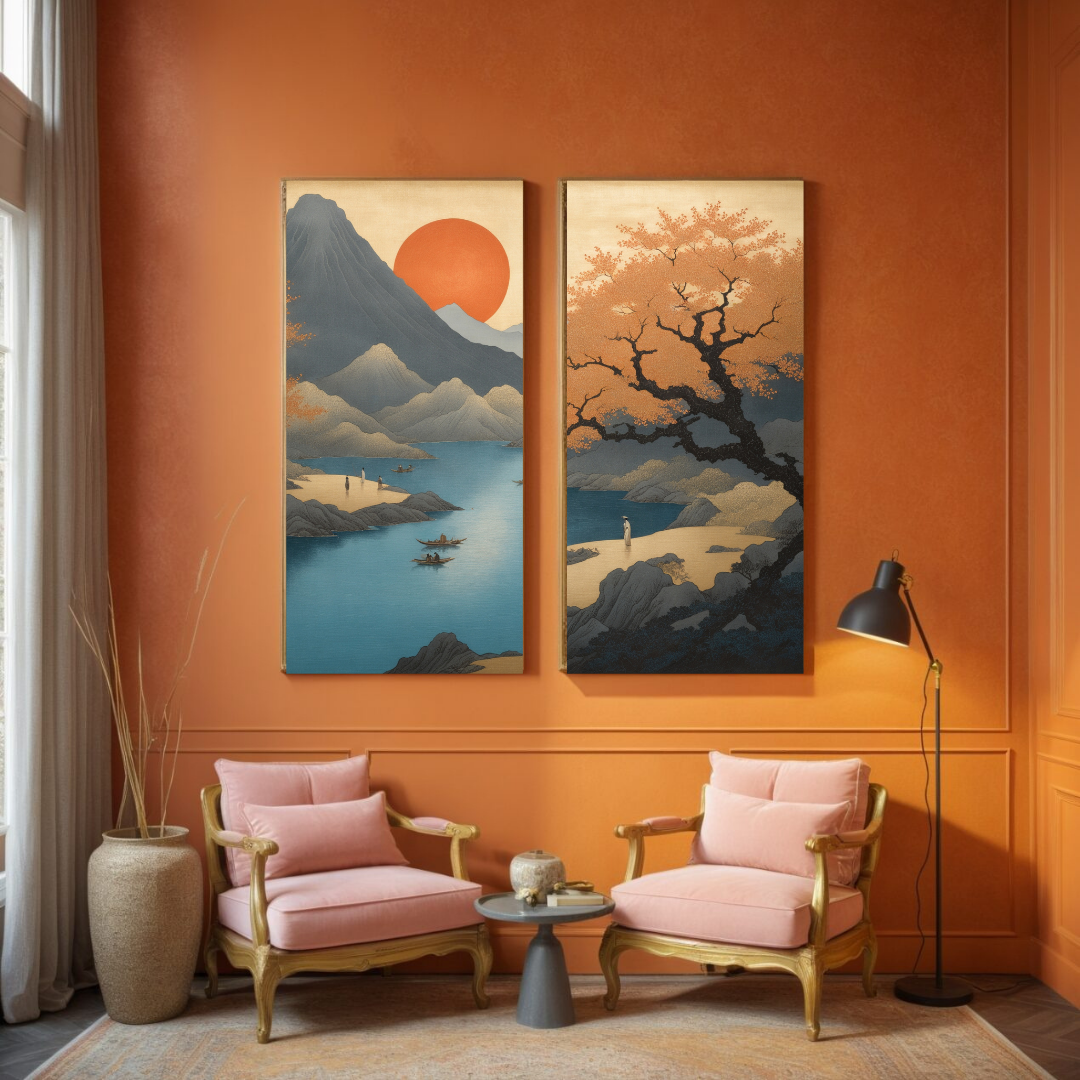 Japanese Landscape Wall Art | Serene Nature Canvas