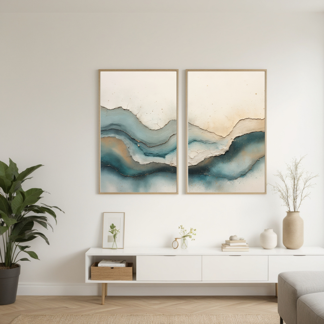 Modern Abstract Ocean Wave Wall Art