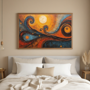 Abstract Galaxy Art | Vibrant Triptych Canvas