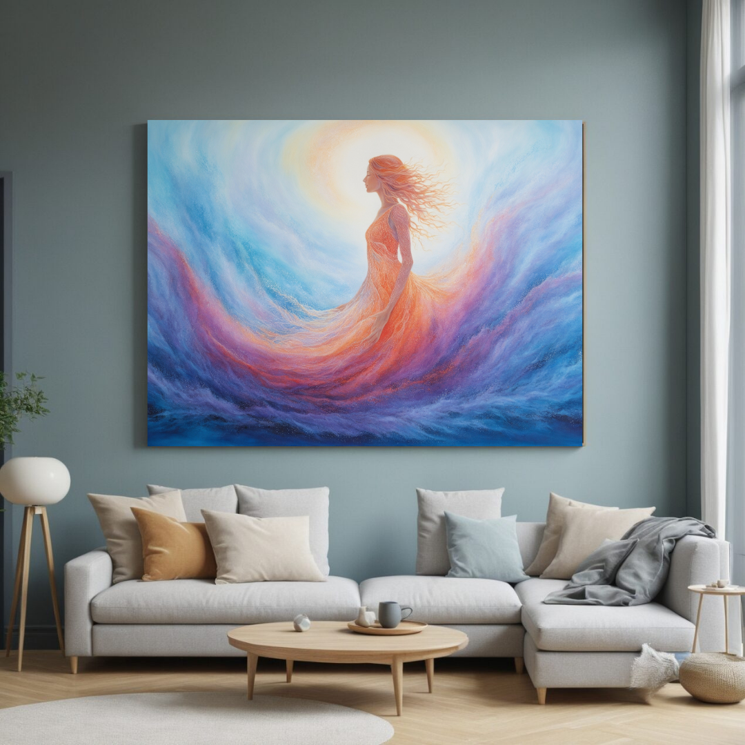 Empowering Feminine Energy Wall Art | Ethereal Abstract Canvas